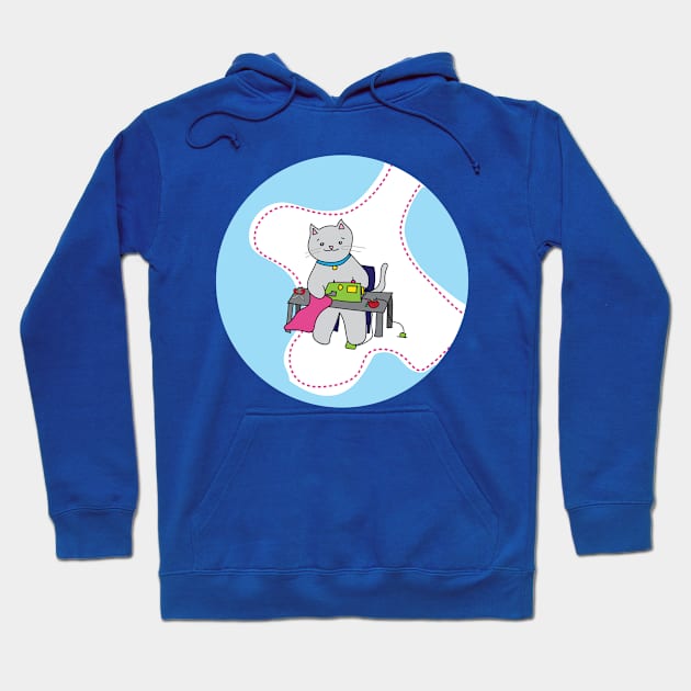 Sewing Kitty Hoodie by kristinbell